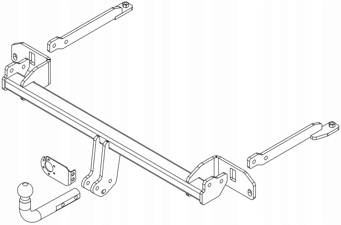HAK z WIĄZKĄ 7pin Caddy MAXI Life od 2003 - 2020r Stan opakowania zastępcze