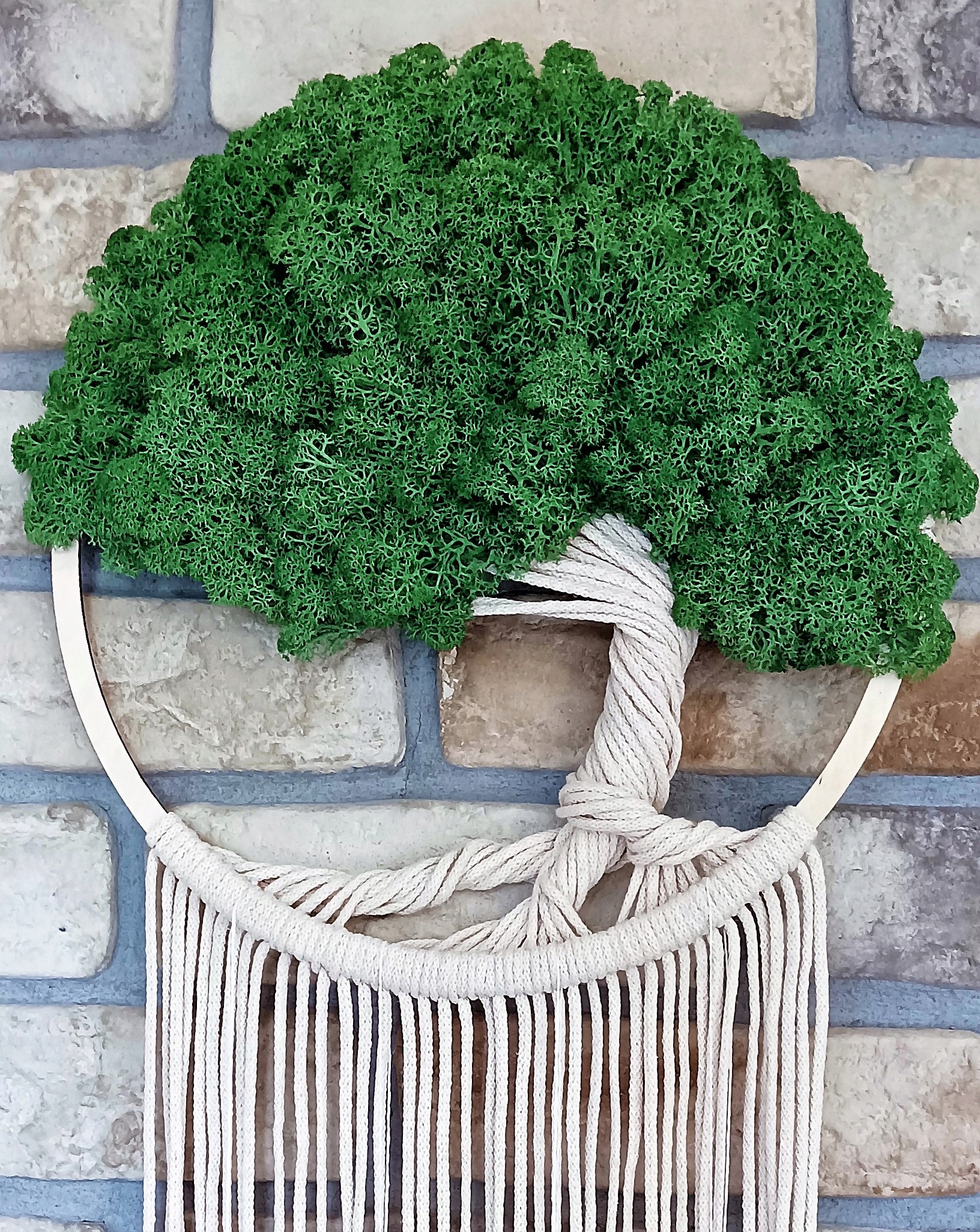 Strom života Lapač snů makramé mech 40 cm Dárek Ukončení Roku Narození