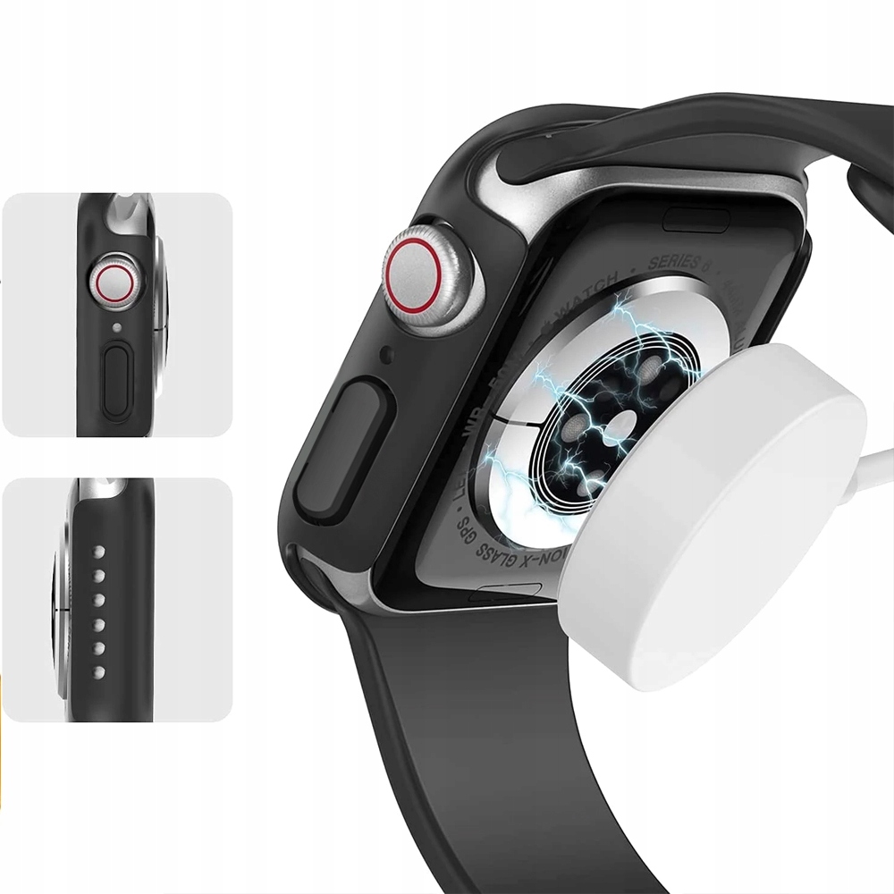 2W1 OBUDOWA ETUI CASE + SZKŁO DO APPLE WATCH 7/8/9 45MM Materiał tworzywo sztuczne