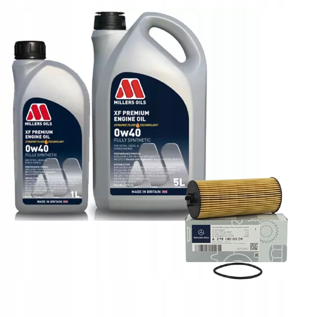 Millers olej zestaw A45 CLA45 GLA45 MB