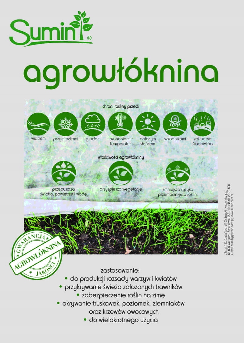 

Sumin Agrowłóknina Hobby Biała 1,5 m x 5 m 17 g/m²