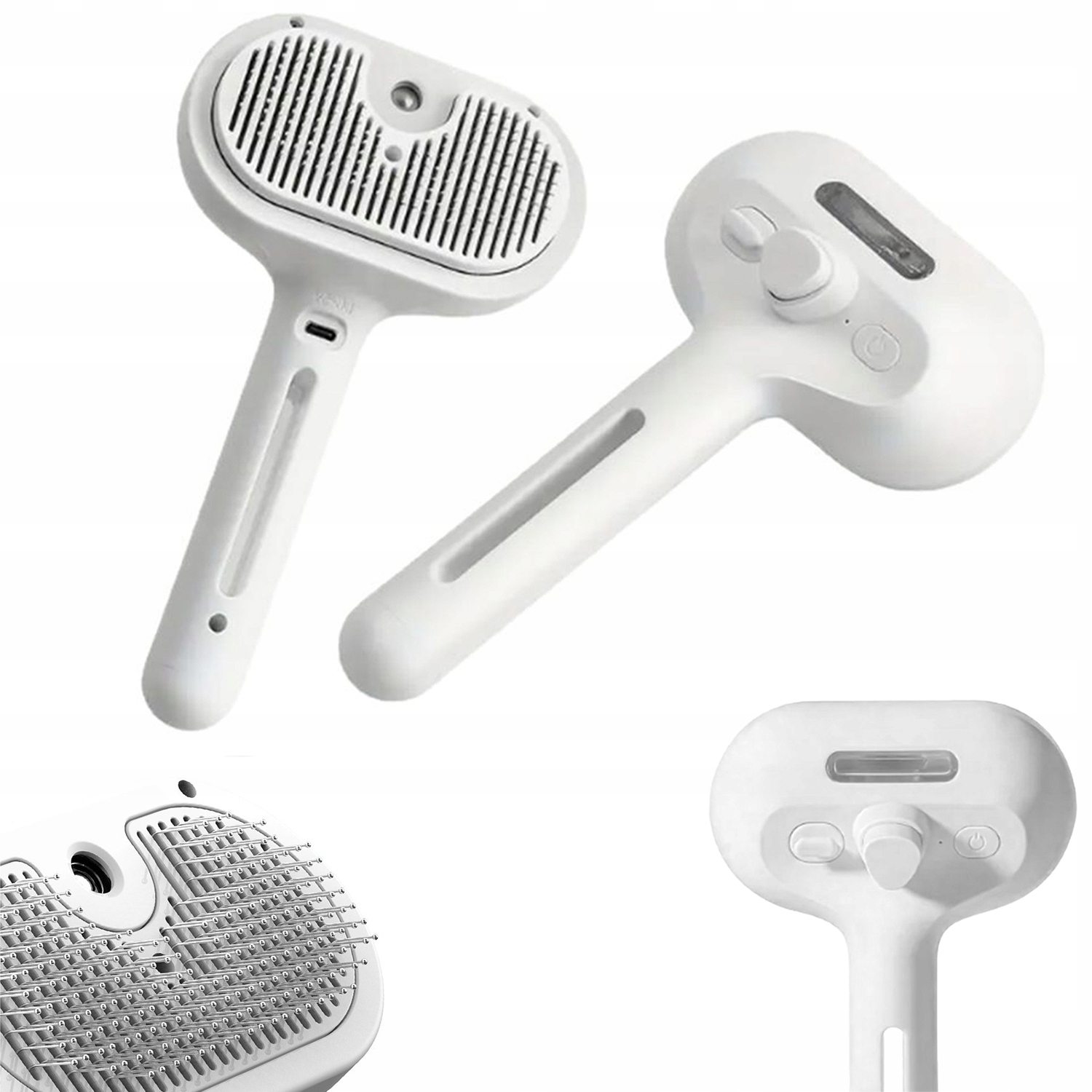 Levně Elektrický Parní Kartáč Na Česání Srsti Psa Kočky Samočistící Pro