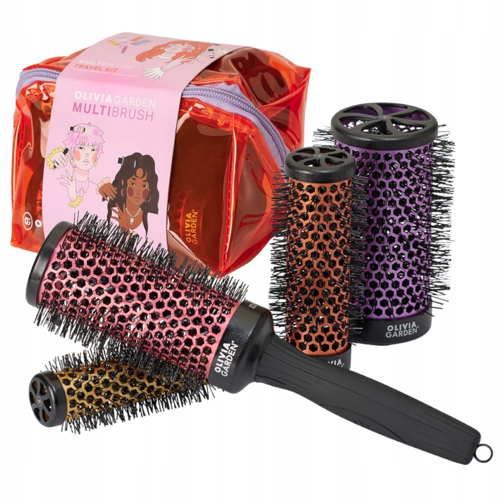 Olivia Garden MultiBrush Cestovní sada kartáčů pro kadeře a modelování