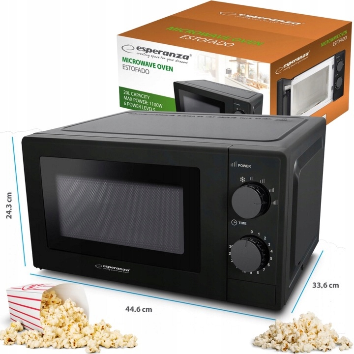 Kuchenka Mikrofalowa EKO011K Estofado Esperanza Do Biura Mikrofalówka