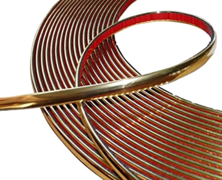 LISTWY ELASTYCZNE CHROM TAŚMA ZŁOTA GOLD 12 MM Waga produktu z opakowaniem jednostkowym 0.43 kg