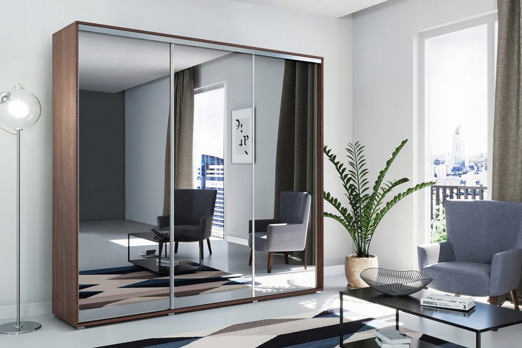 3-DRZWIOWA SZAFA WIX31 250CM STYL BOHO LUSTRA Szerokość mebla 250 cm