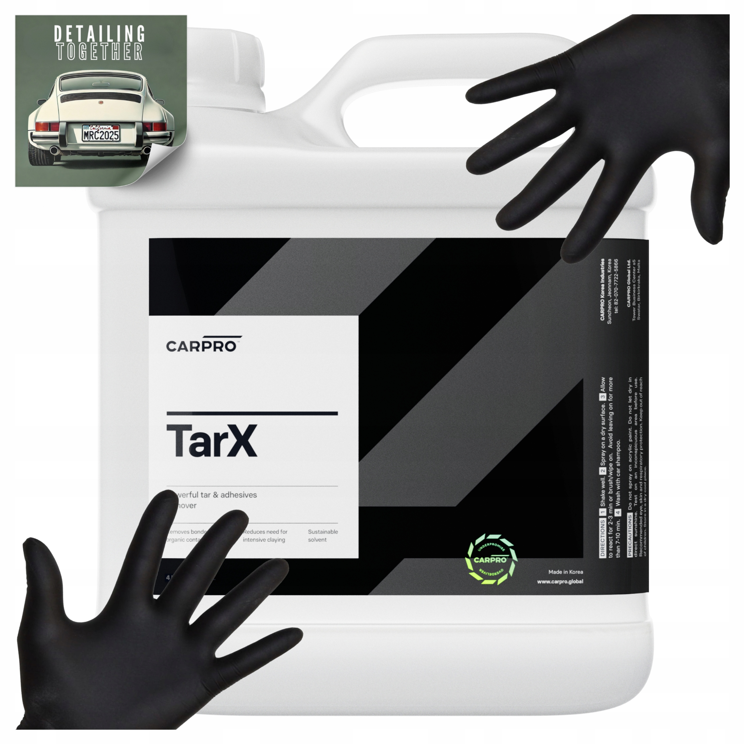 CarPro TarX na odstraňovanie dechtu z živice a lepidla Bezpečný pre lak 4000 ml