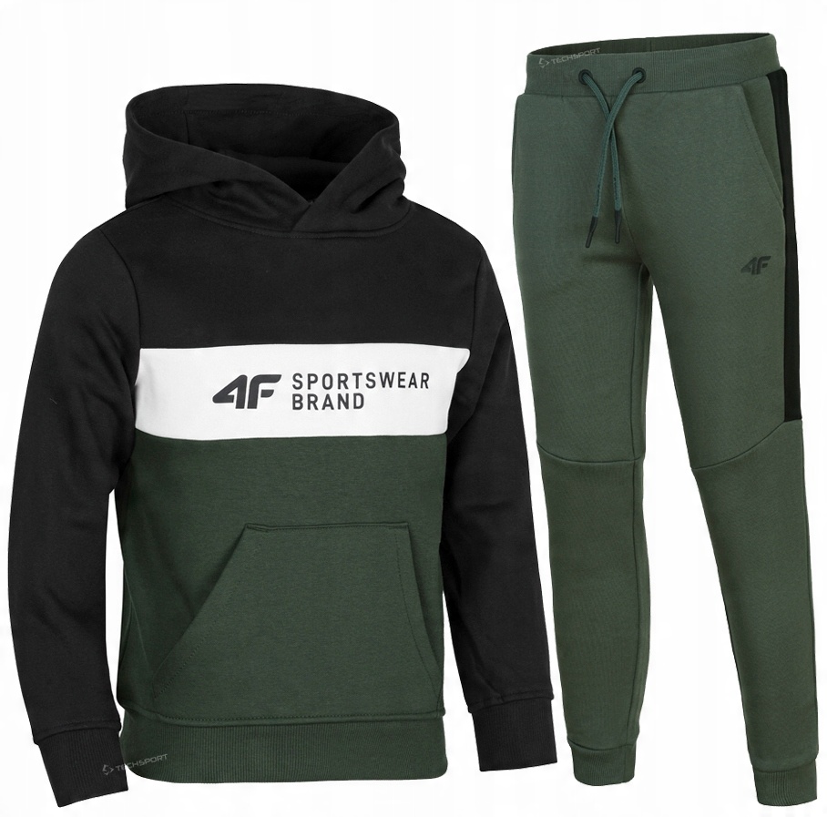 

4F Chłopięcy Dres Komplet Bluza Spodnie 140