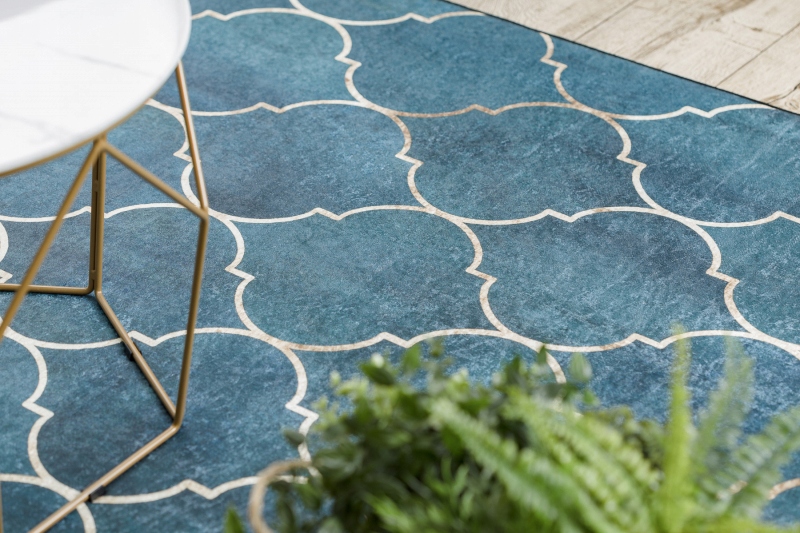 Dywan do prania antypoślizg nieb koniczyna 80x150 Szerokość produktu 80 cm