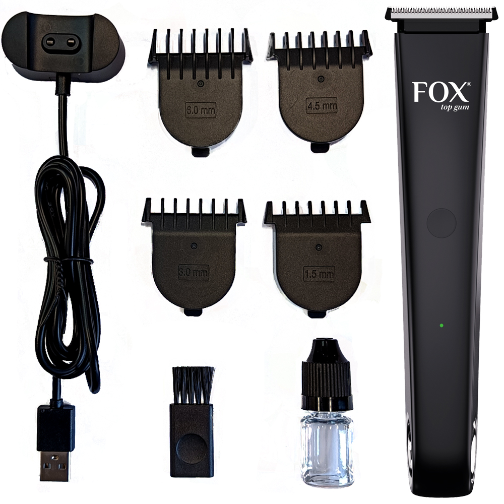 Trymer do włosów zarostu Fox Top Gum bezprzewodowy profesjonalny