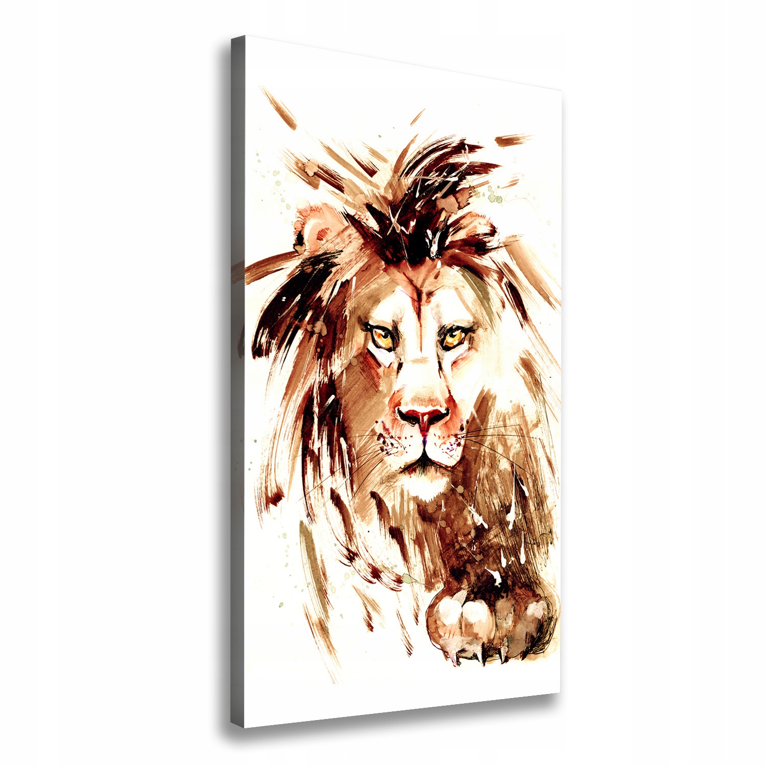 Fotoobraz canvas na rámu do obývacího pokoje Lev 50x100 cm