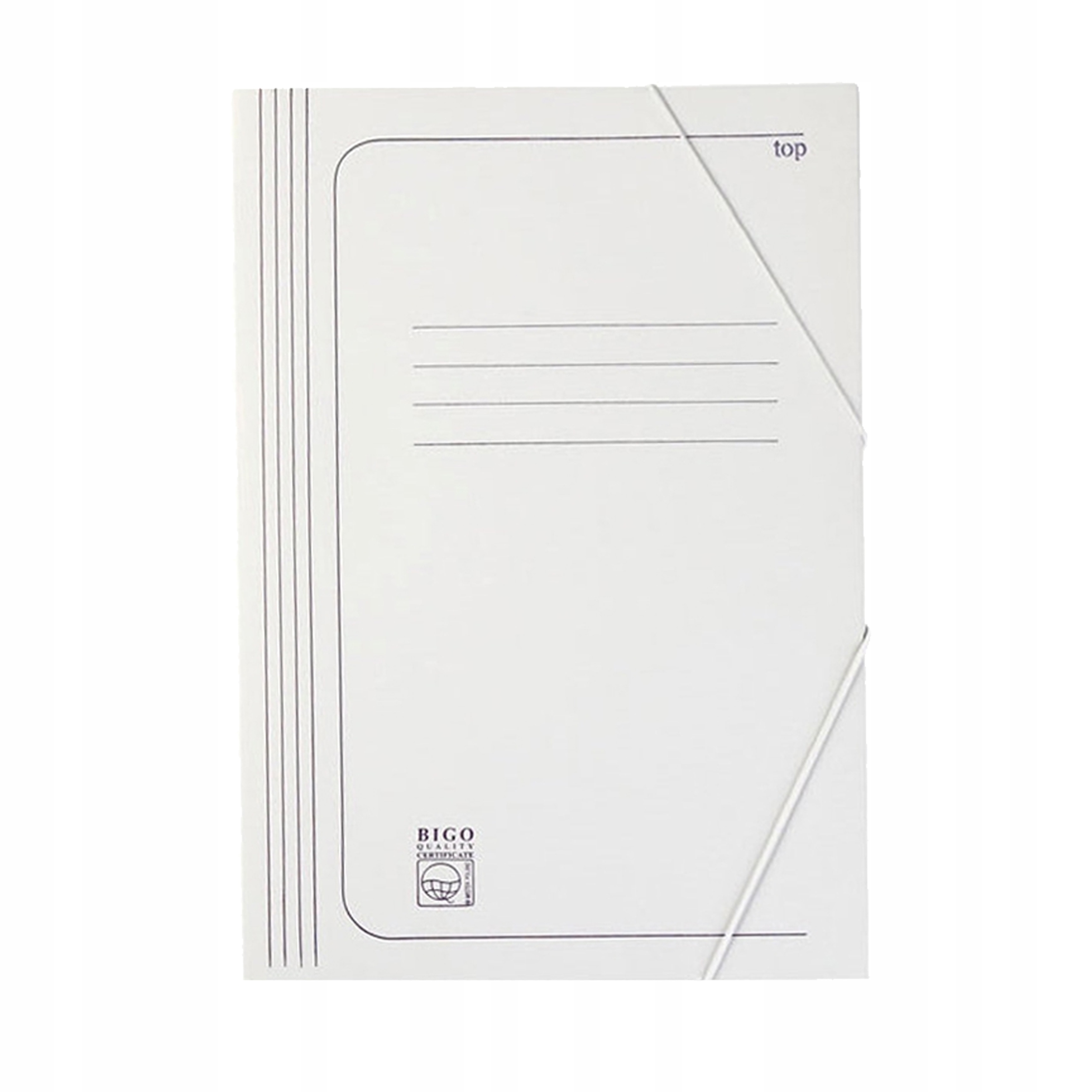 TECZKA NA DOKUMENTY Z GUMKĄ A4 BIAŁA BIGO 1szt.