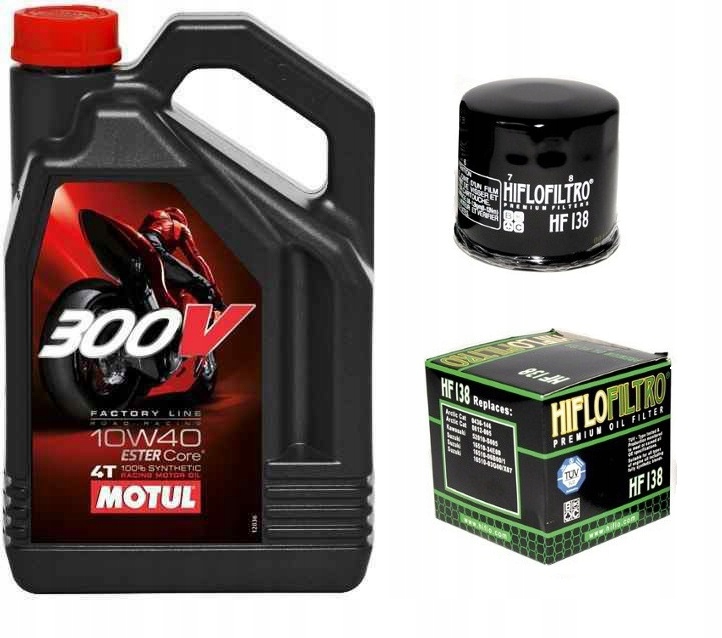 

Zestaw olej Motul 300V 10W40 4l filtr oleju