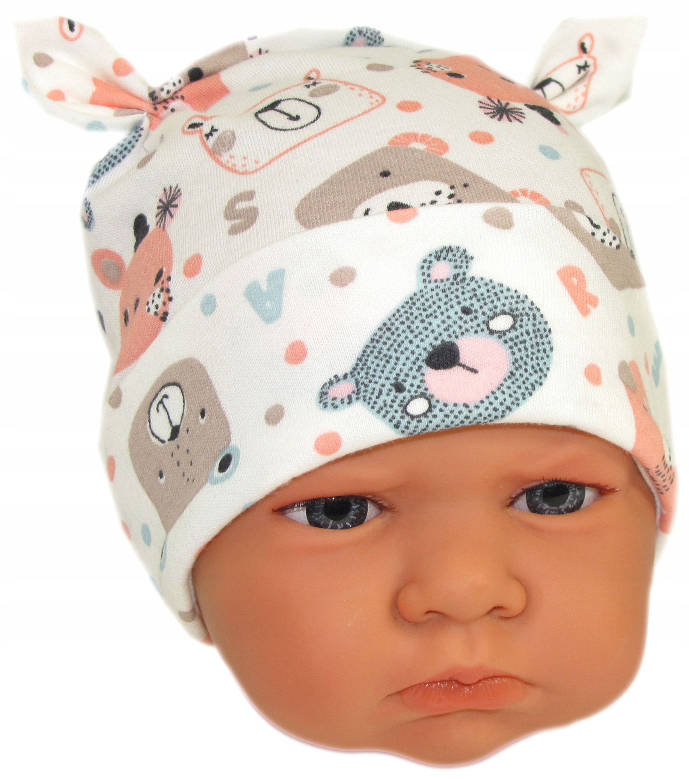 

Czapka Niemowlęca Niewiązana 38-40cm Bear /70/