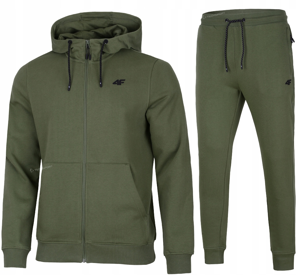 4F Męski Dres Bawełna Komplet Bluza Rozpinana Spodnie rozm L