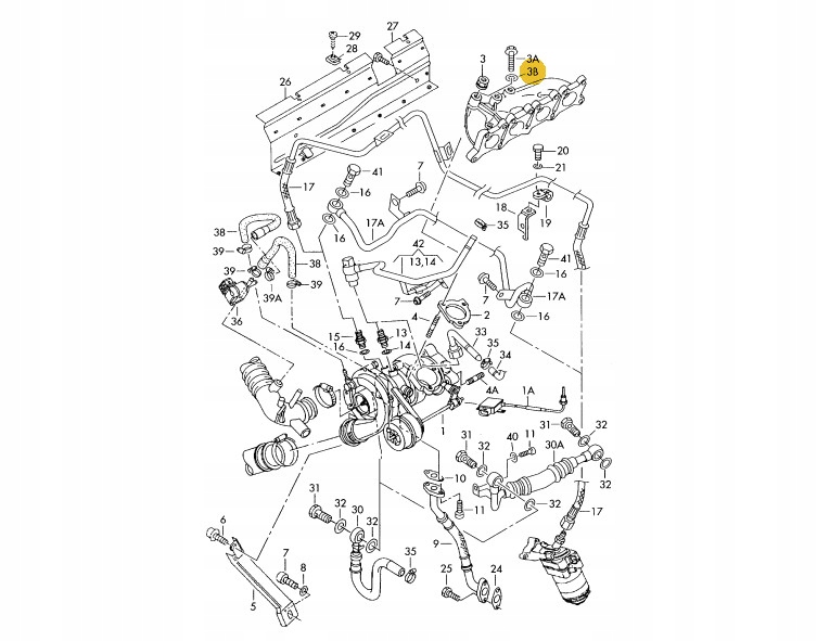 ŚRUBA Z PODKŁADKĄ KOLEKTOR TURBO 058145540 + 058145791 ORYG Typ silnika Benzyna Diesel