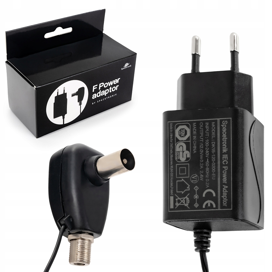Zasilacz antenowy Spacetronik 12V 0.2A F