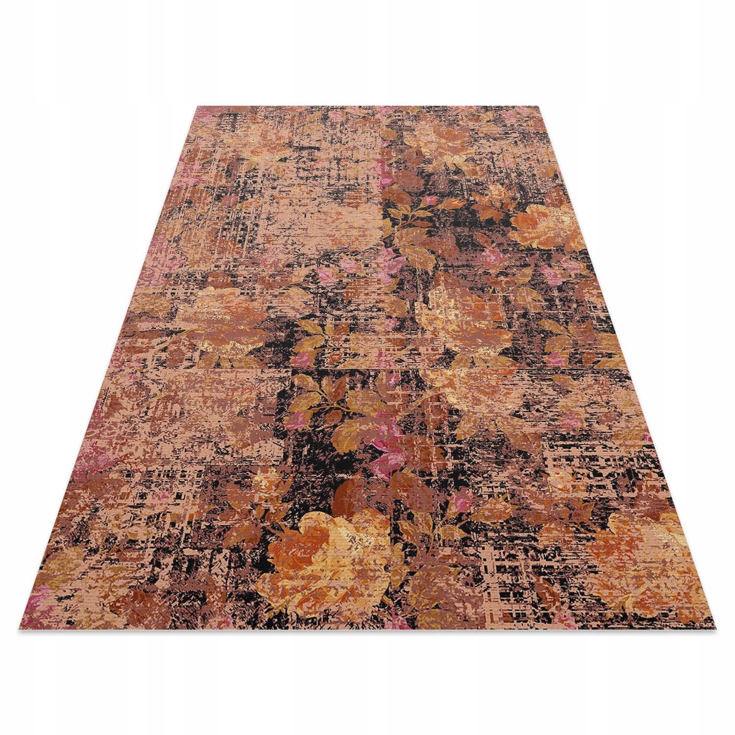 Terasový Koberec Vinylový S Potiskem a Uv ochranou Vintage květiny 140x210