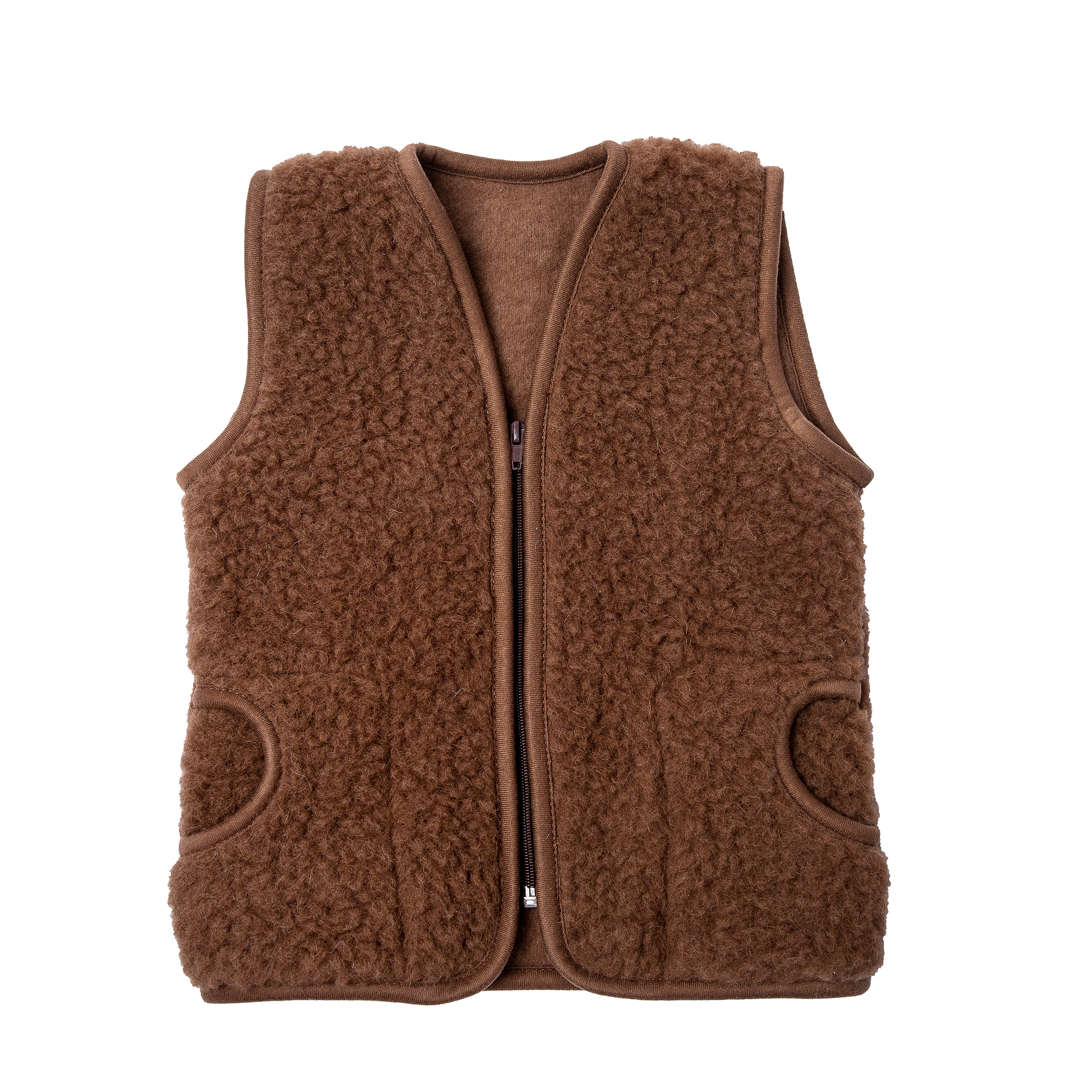 

Kamizelka Wełniana Merynos Kolor Brązowy 3-5 lat