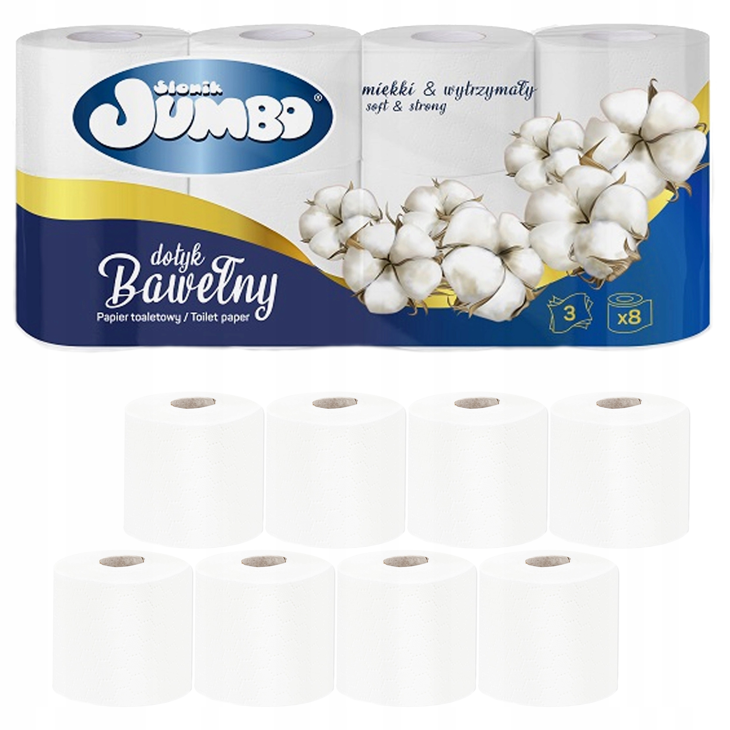 

Papier Toaletowy Słonik Jumbo Celuloza 3 W 8 Szt