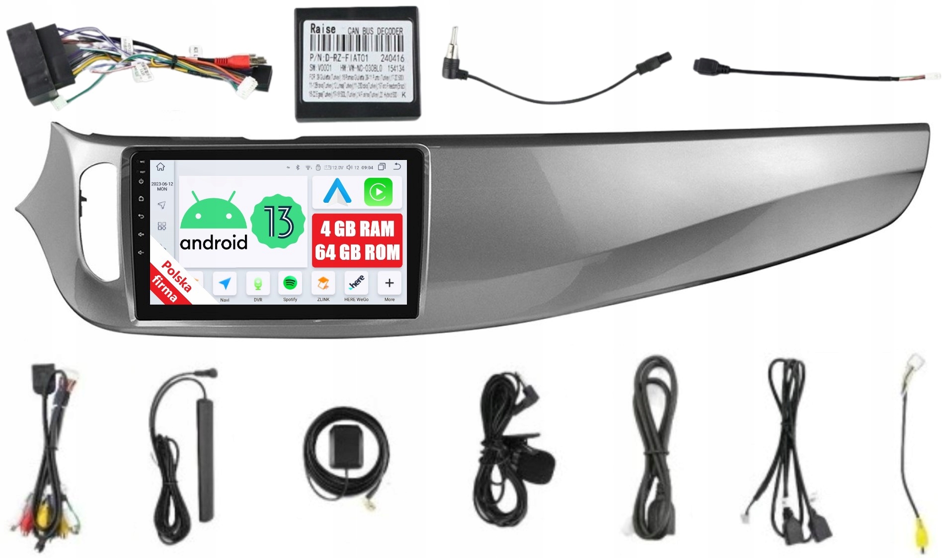 Rádio 2DIN Android Alfa Romeo Giulietta Nuova 2 II 4/64 Gb Dsp Carplay Lte