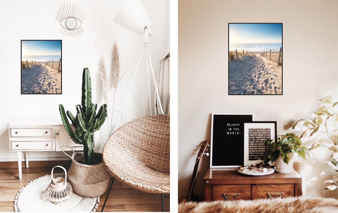 PLAŻA PIASEK MORZE NIEBO plakat obraz B1 100x70cm #125 Rodzaj bez ramy