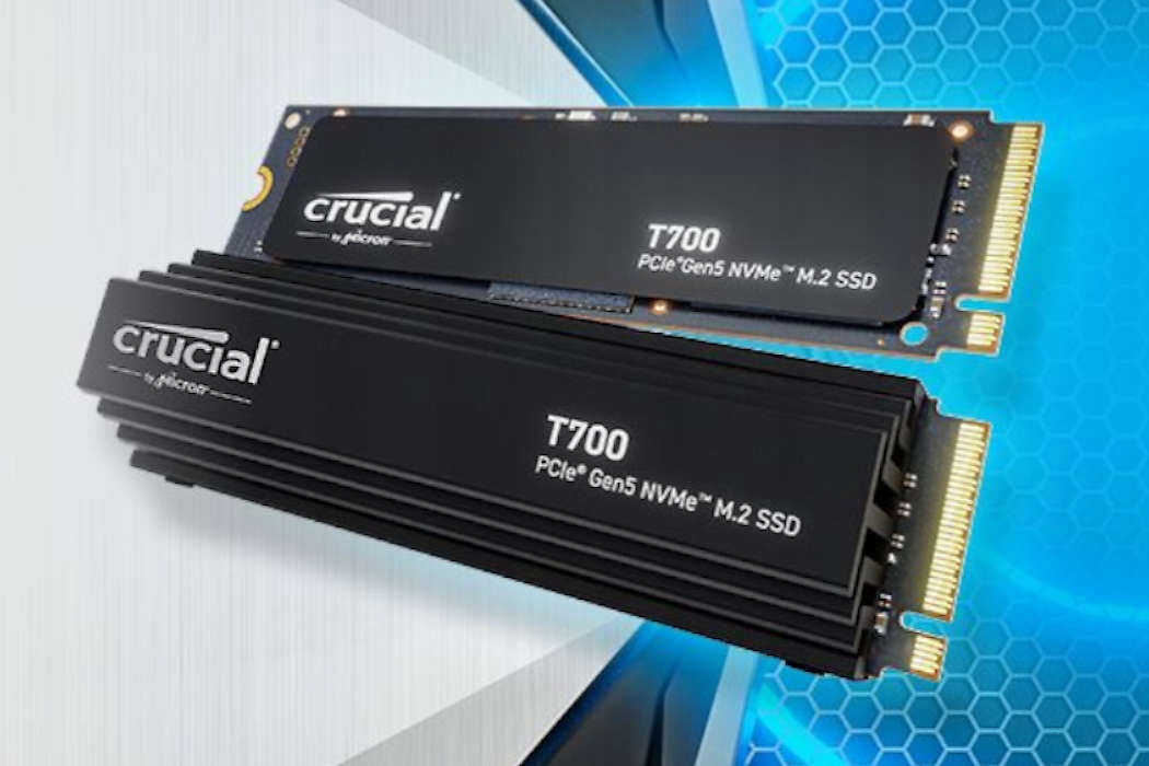 CRUCIAL T700 4000GB [4TB] NVMe PCIe Gen.5 M.2 2280 Radiator — 5