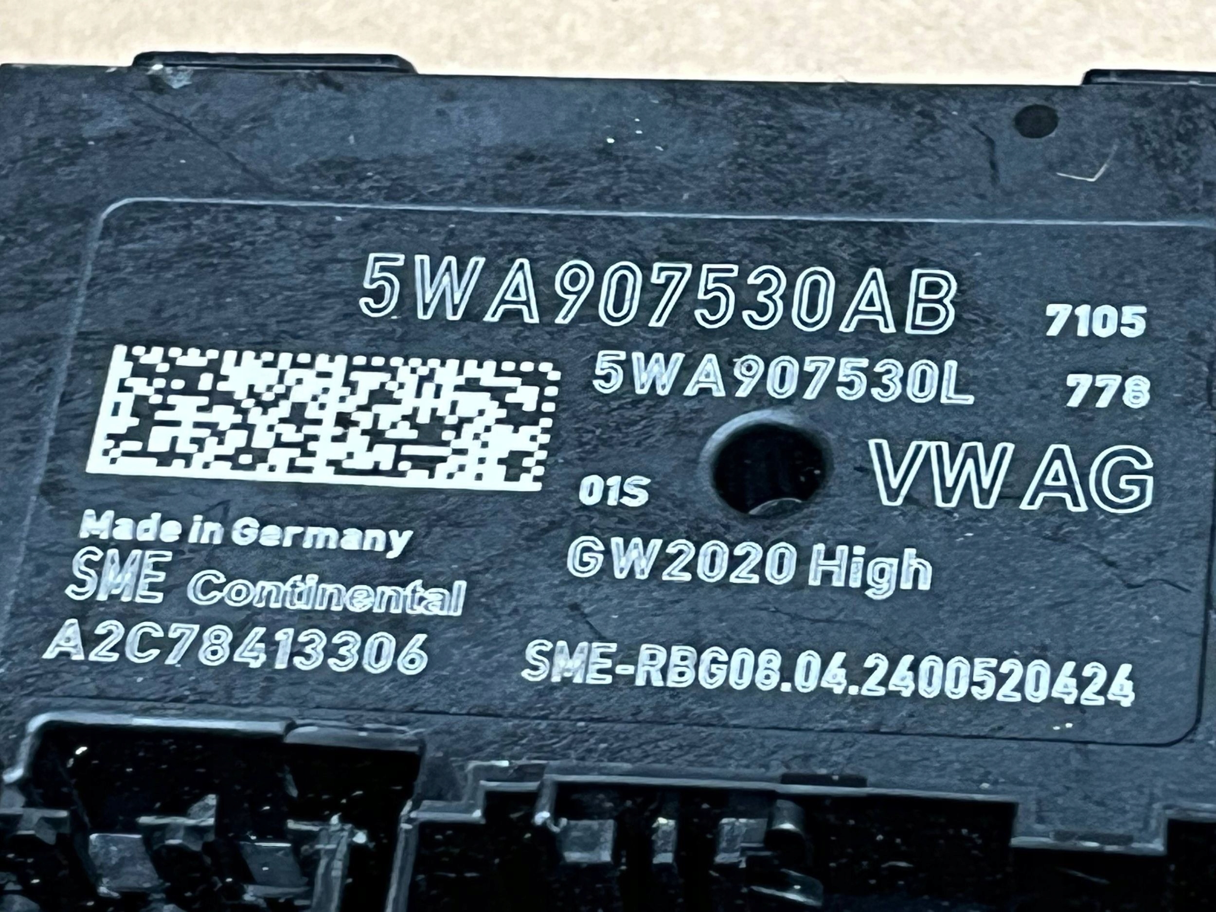 module control unit GATEWAY VW GOLF VIII 8 5H 5WA907530AB !J