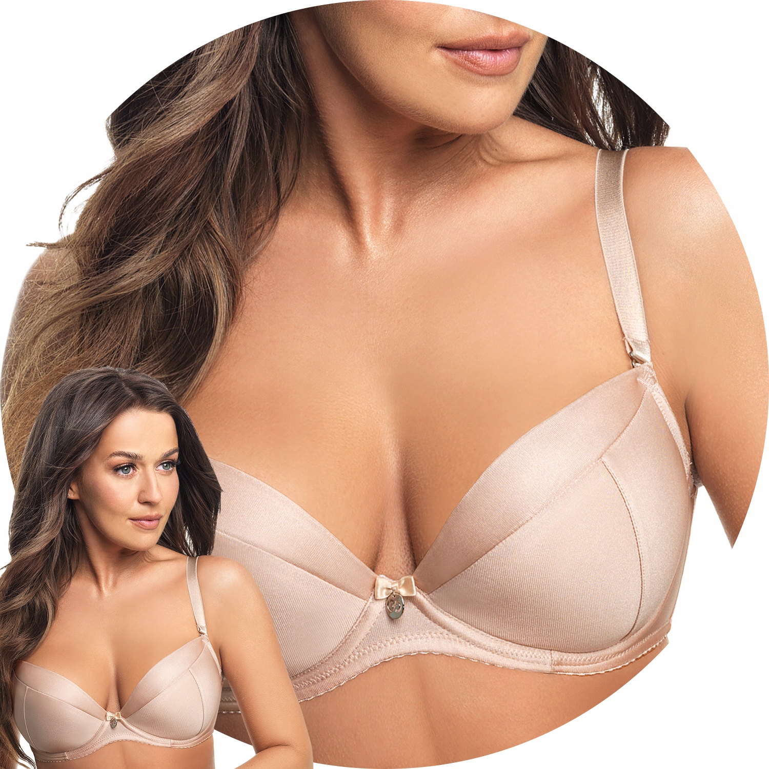 Gorsenia K156/1 Toscana béžová 90D Vyztužená podprsenka