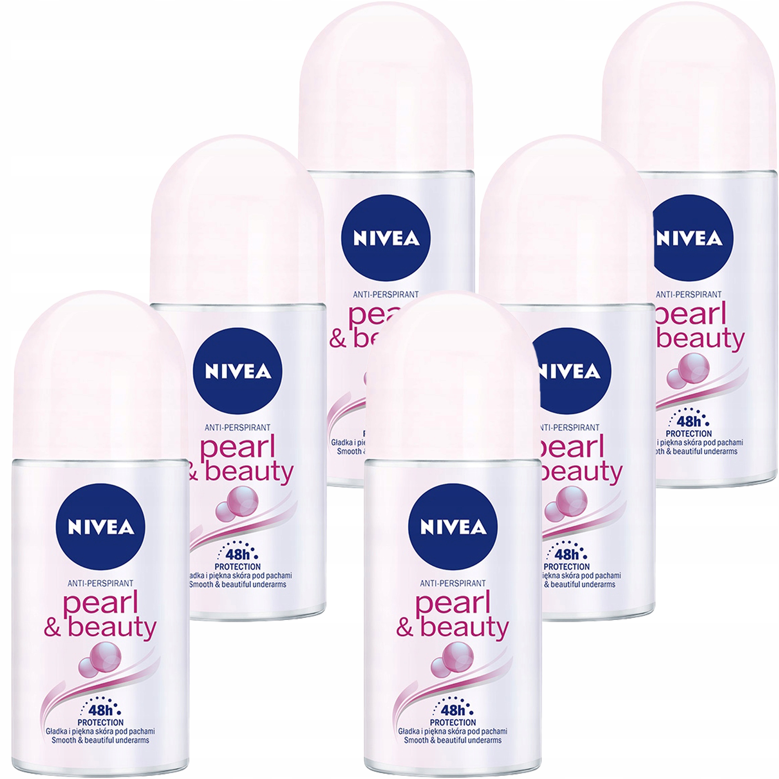 Nivea Pearl & Beauty deodorant roll on 6*50 ml