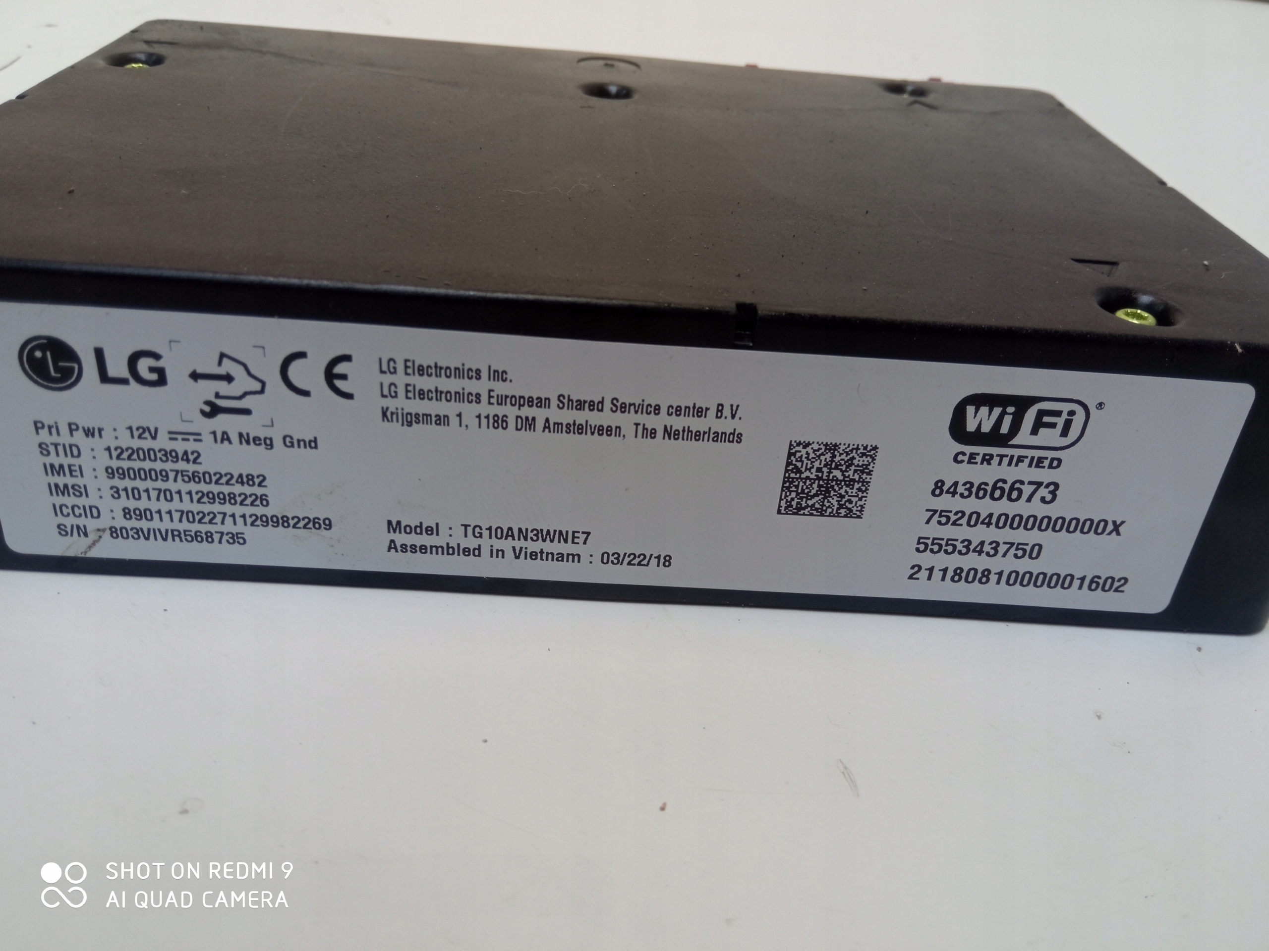OPEL CORSA E module control unit WIFI 84366673