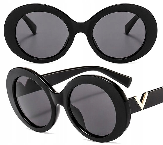 

Okulary retro owalne Kurt Cobain muchy Lenonki