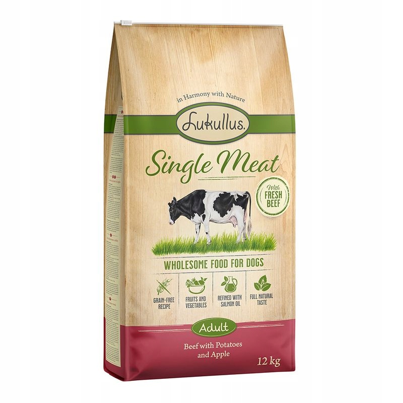 Lukullus Single Meat, hovězí maso (bez obilovin) 12 kg