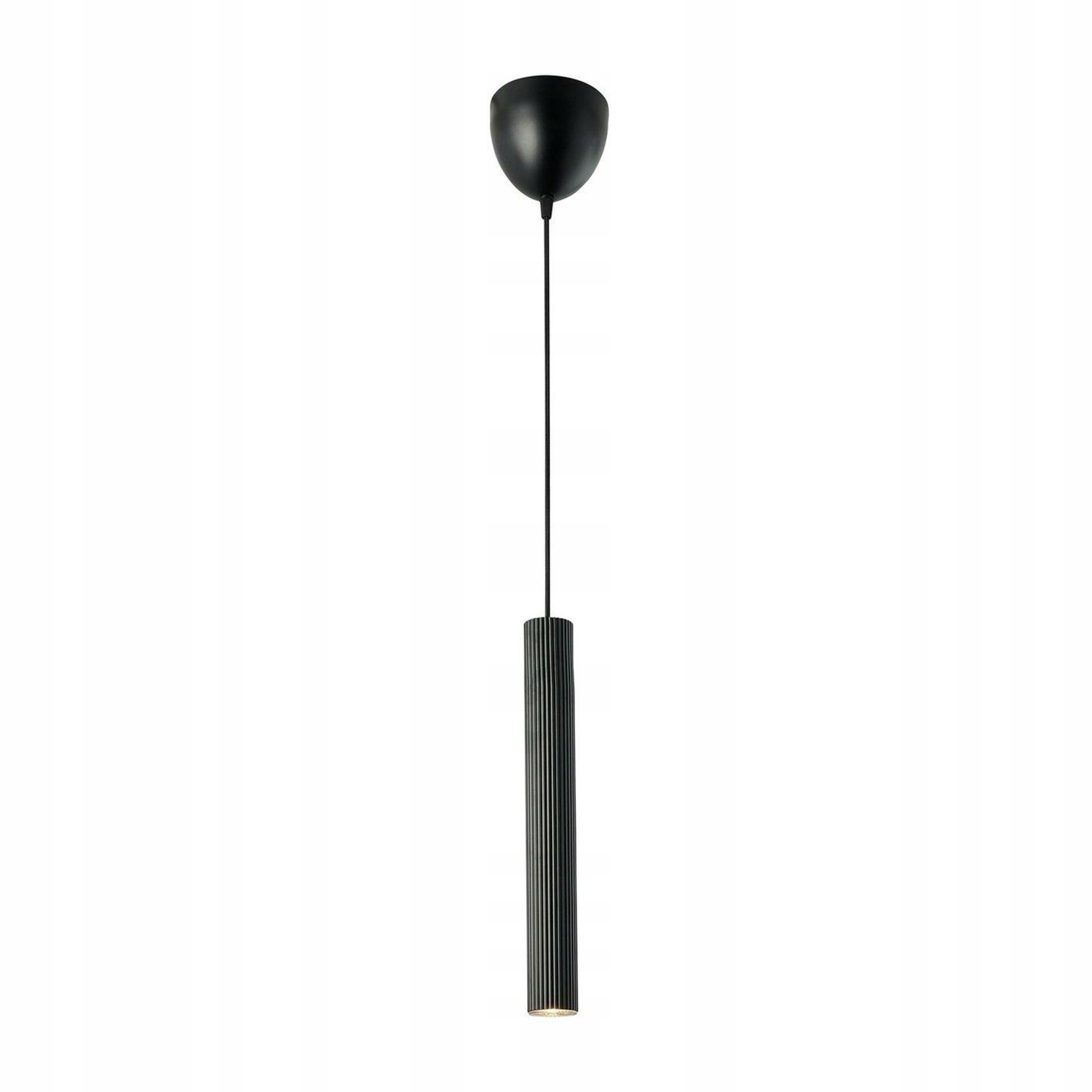 Závěsná lampa Vico s rýhovaným stínidlem černá Nordlux 1x5W max GU10