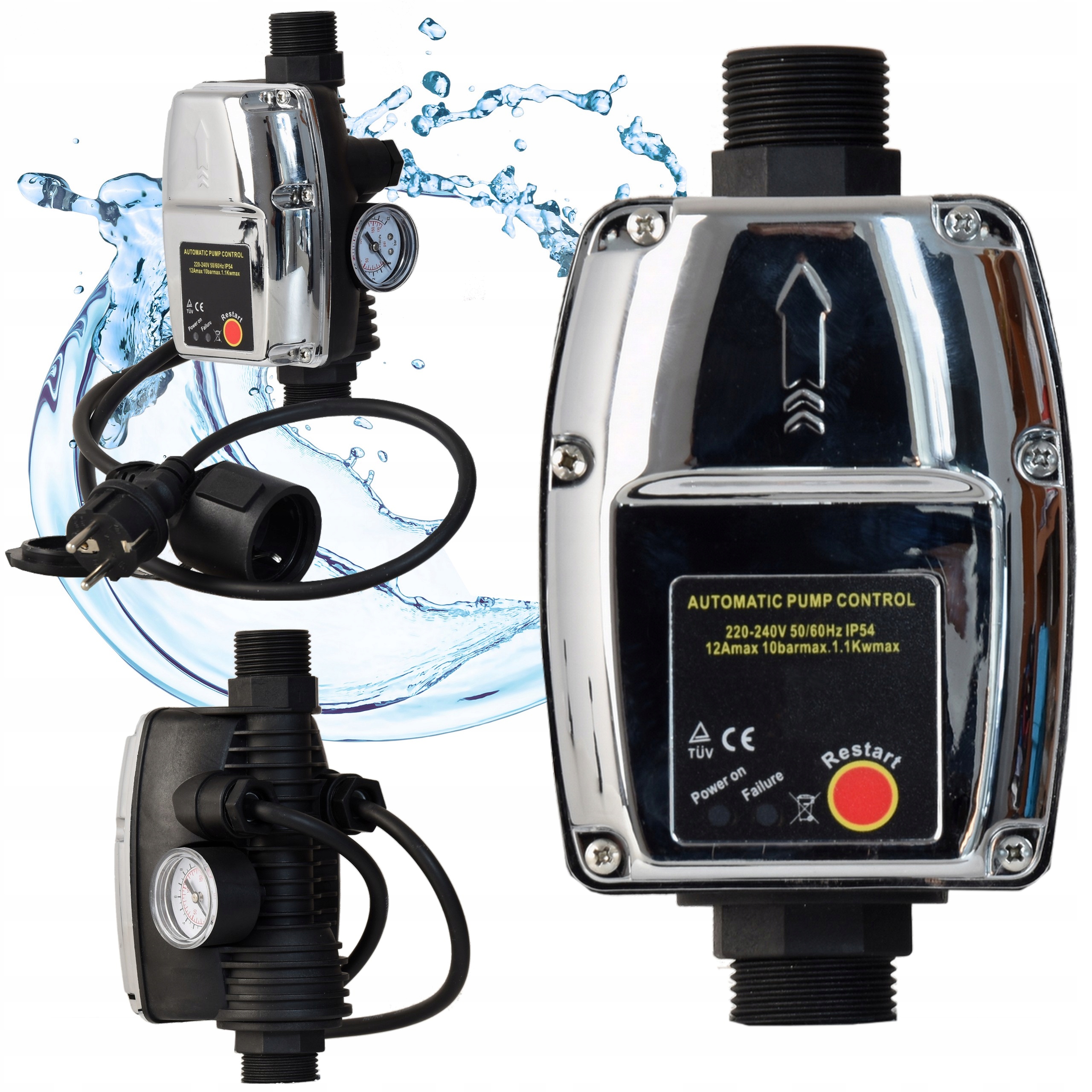 Wyłącznik Ciśnieniowy Automat Do Pompy Hydroforowej Głębinowej Suchobieg