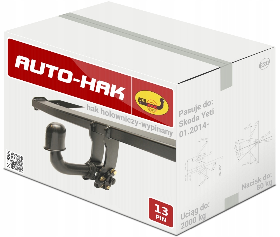 Hak holowniczy + Moduł 13-PIN do Skoda Yeti 2014-