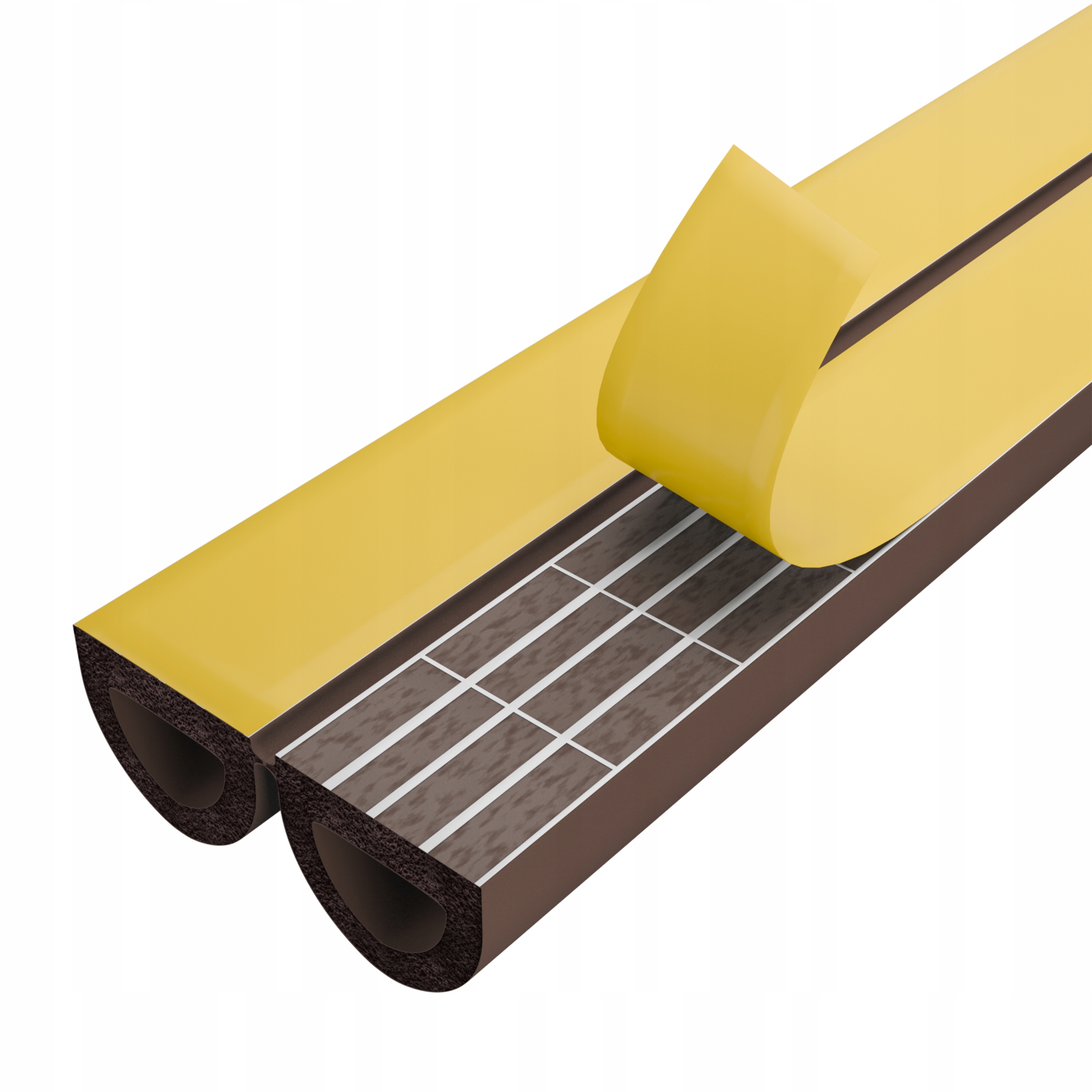 Samolepiaca zvukotesná tesniaca vložka na okná a dvere 12x10 mm D, hnedá, 100 m