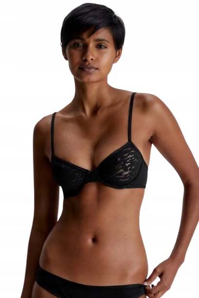 Calvin Klein Polovyztužená Krajková Podprsenka Černá 75C 1A5
