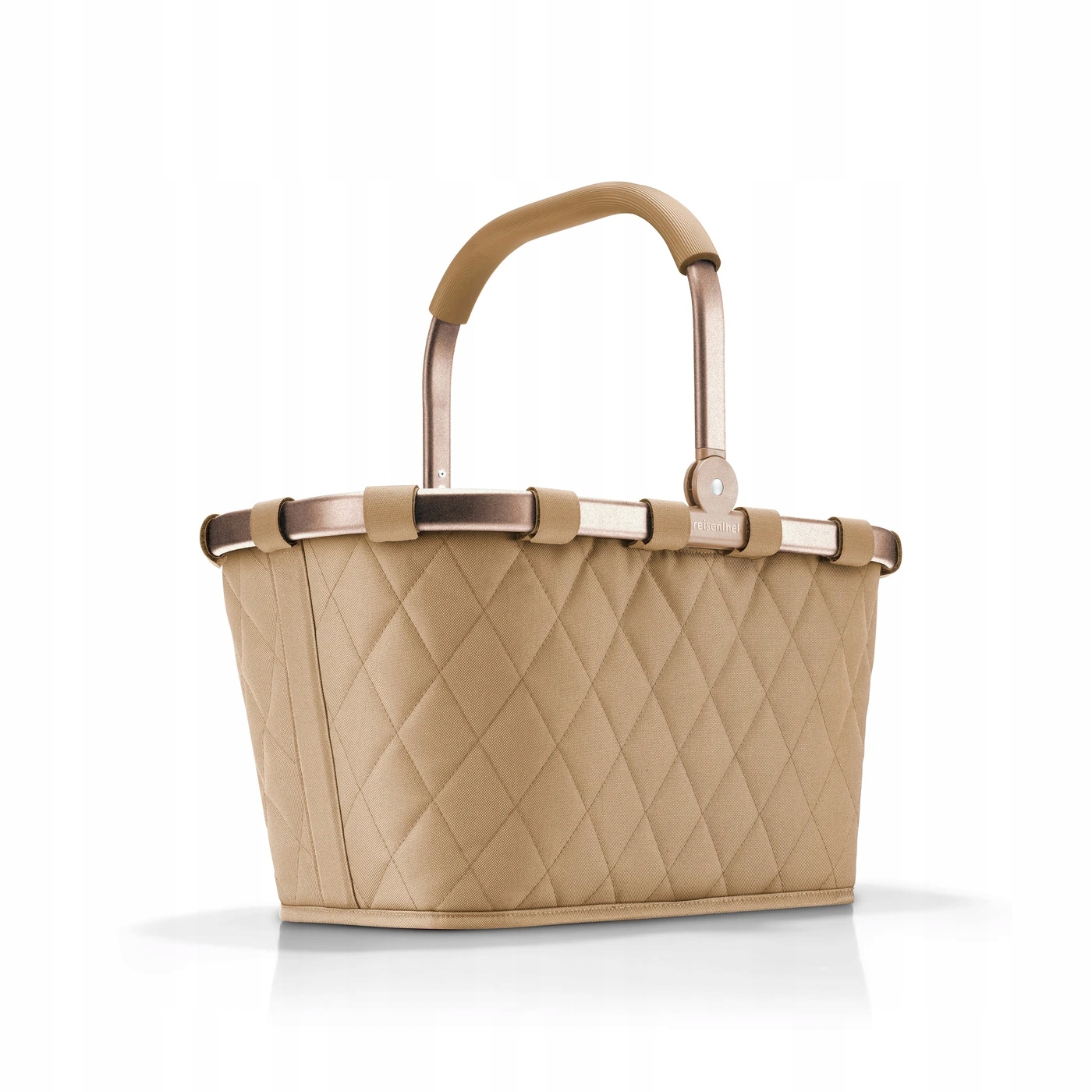 Nákupní košík Reisenthel Carrybag 22L béžový se zlatým rámem