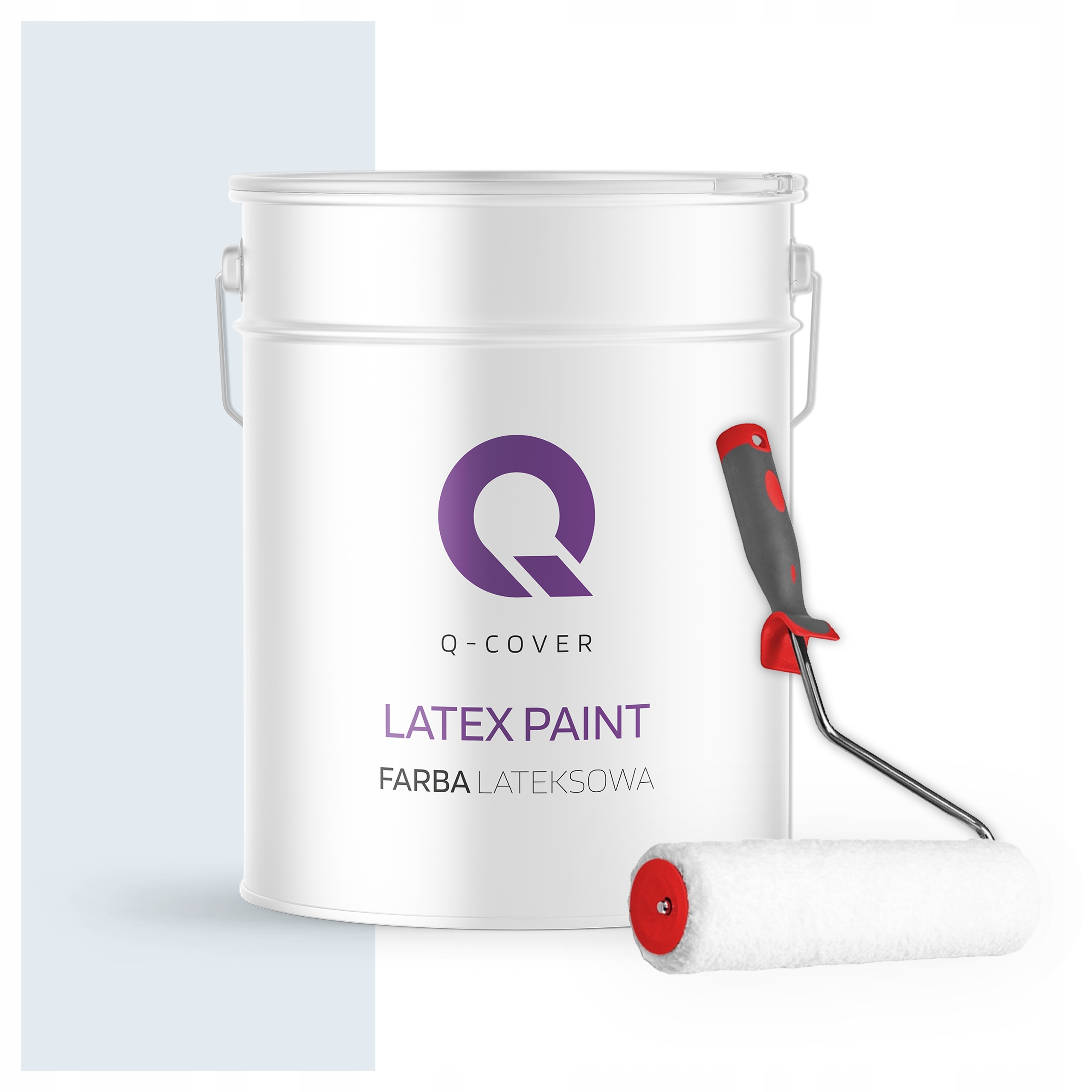 Latexová farba na steny stropov Hlboká matná 10L Biela modrá H0179 valček