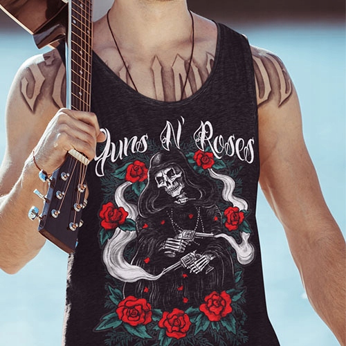 TANK TOP HORROR/ROCK GUNS N ROSES REAPER Marka inna