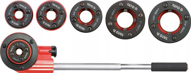 Gwintownica ręczna 1/4"-5/4" kpl.7 szt.