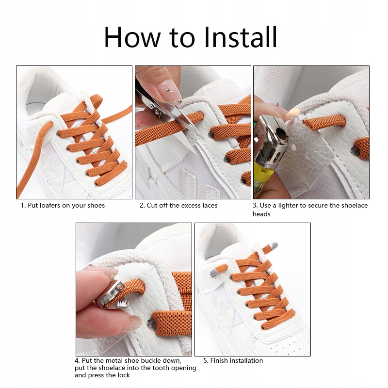 SZNUROWADŁA BEZ WIĄZANIA ELASTYCZNE SZNURÓWKI Marka Inna marka