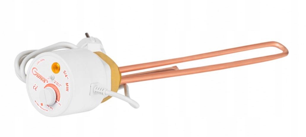 Topná Tyč s Termostatem pro Bojler 1500W 1,5 kW 5/4 Mosazná Nerezová