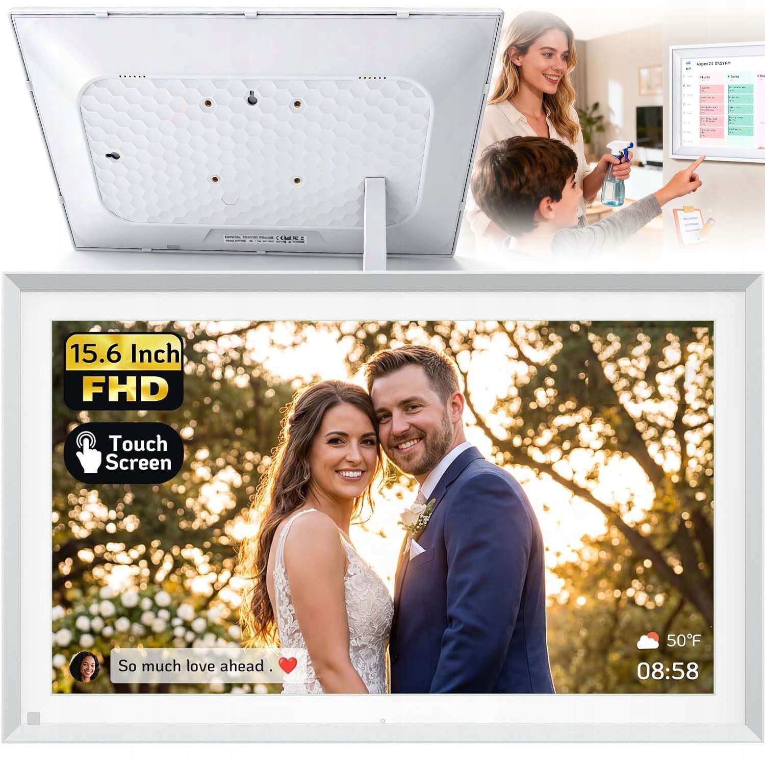 Rámeček Digitální Elektronický Inteligentní Rámeček Na Fotografie 15,6" Wifi 32GB