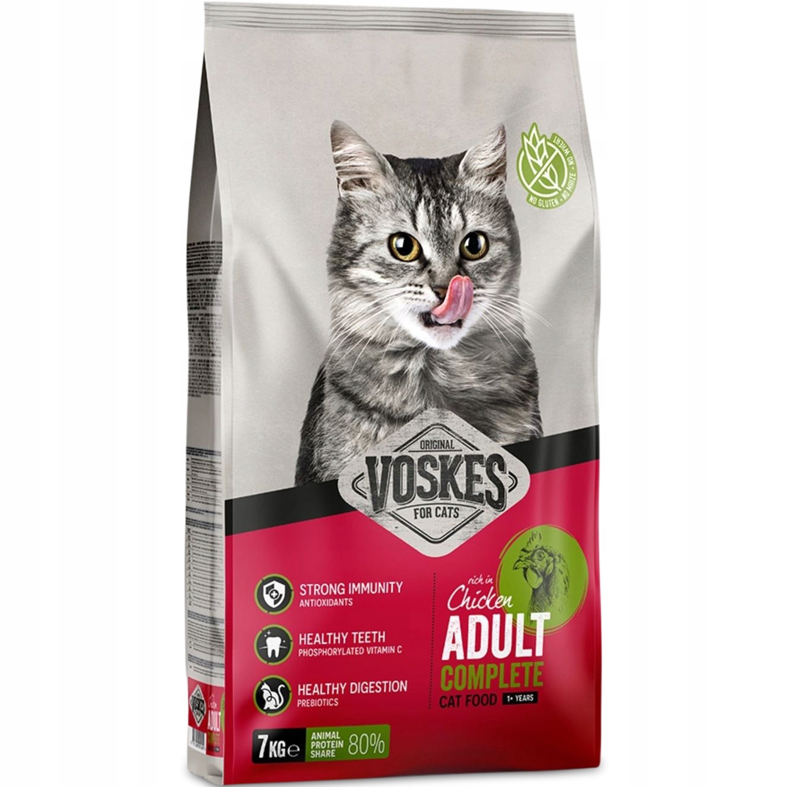 Krmivo Pro Dospělé Kočky Voskes Adult Chicken 7KG Zdraví Energie