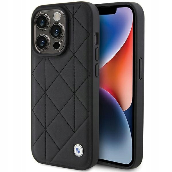 Bmw BMHCP15X22RQDK iPhone 15 Pro Max 6.7" czarny/black Leather Quilted