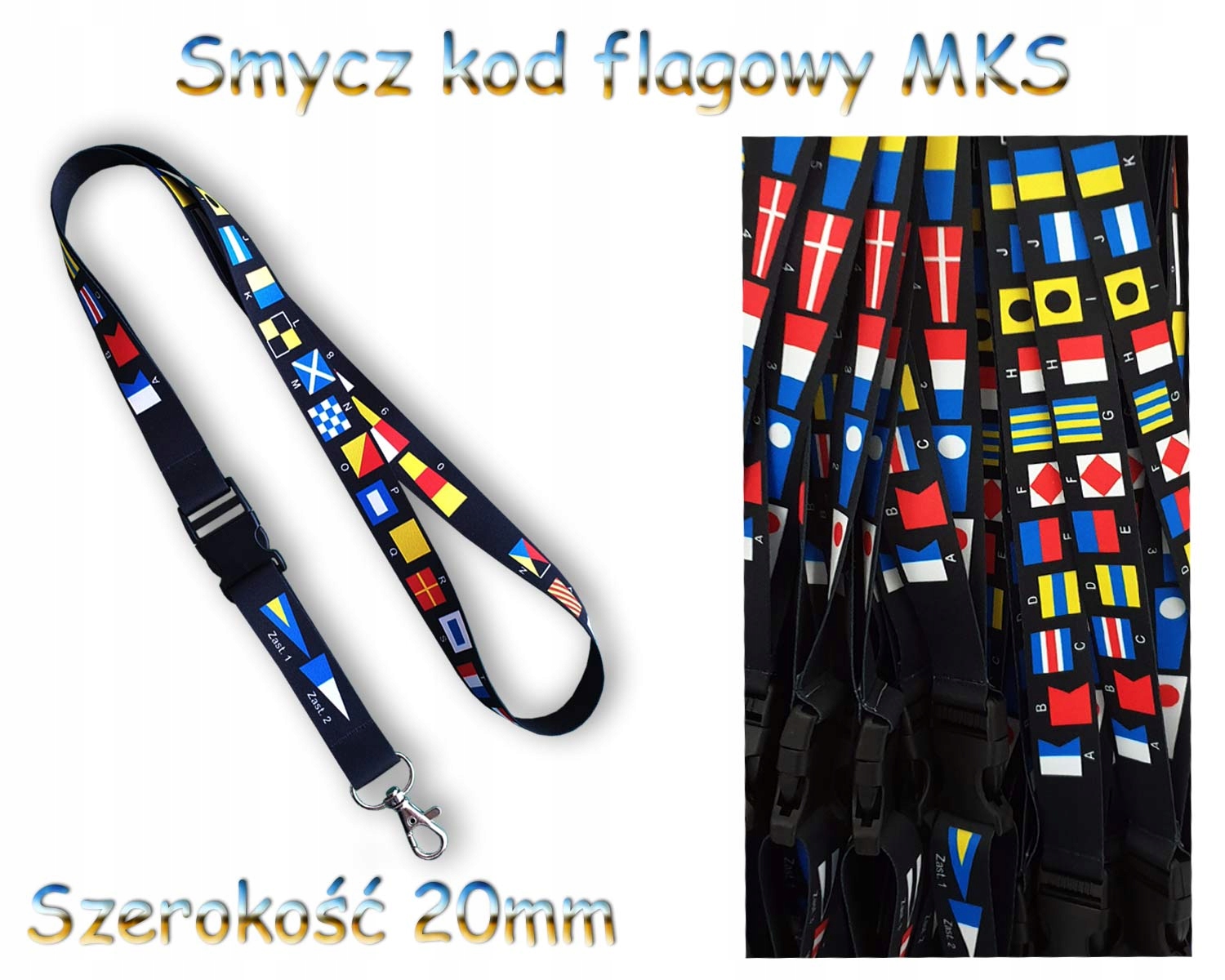 Bandera POLSKA 19 x 35cm + smycz MKS Model Poliester 100%