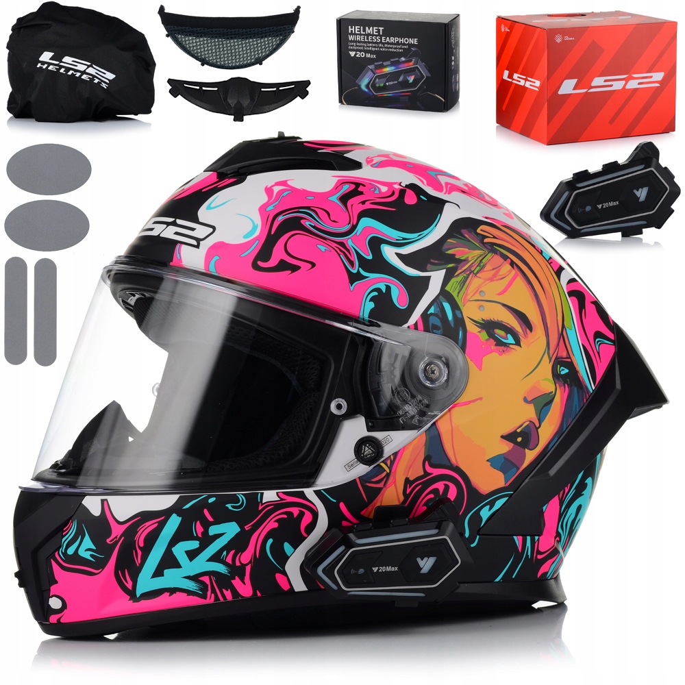 Motocyklová Prilba LS2 FF820 Rapid III Systém Pinlock Ecer 22.06 Interkom