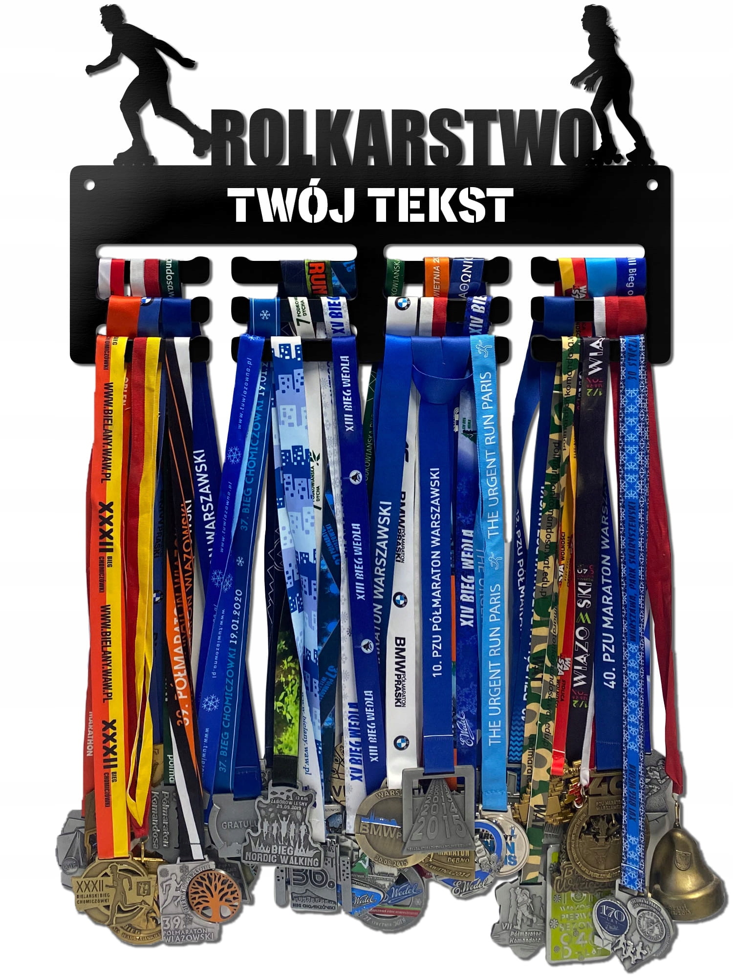 Wieszak na medale Rolkarstwo twoje imię dowolny tekst 312.1